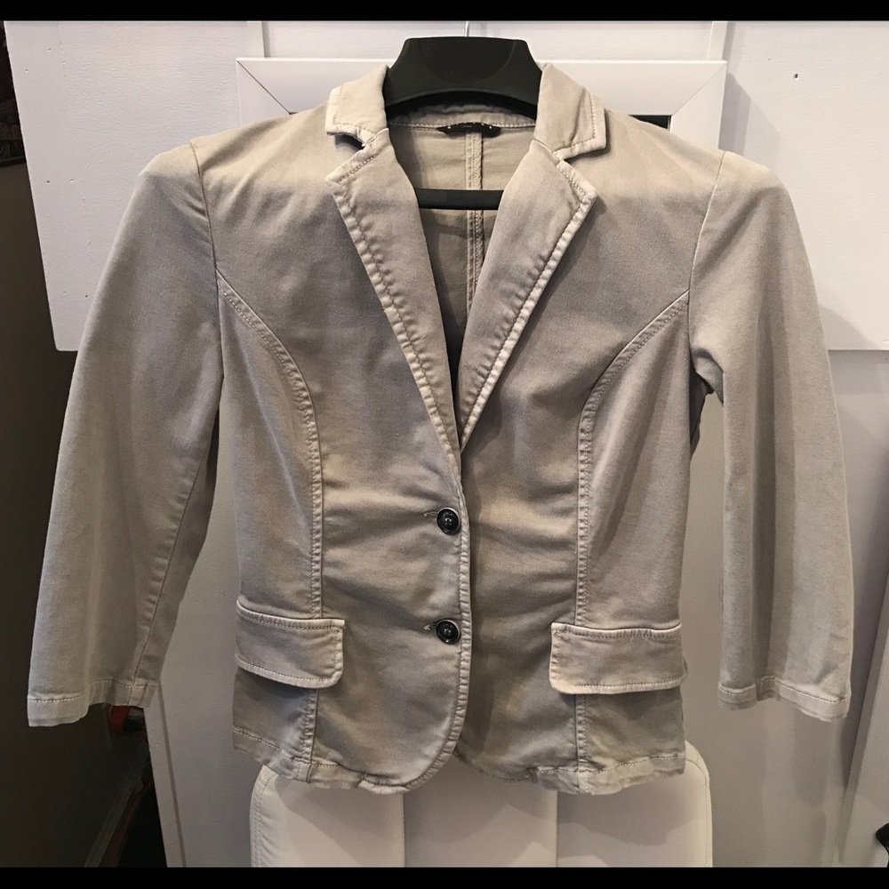 Sisley Women’s Gray 3/4 Sleeve Jacket Italy